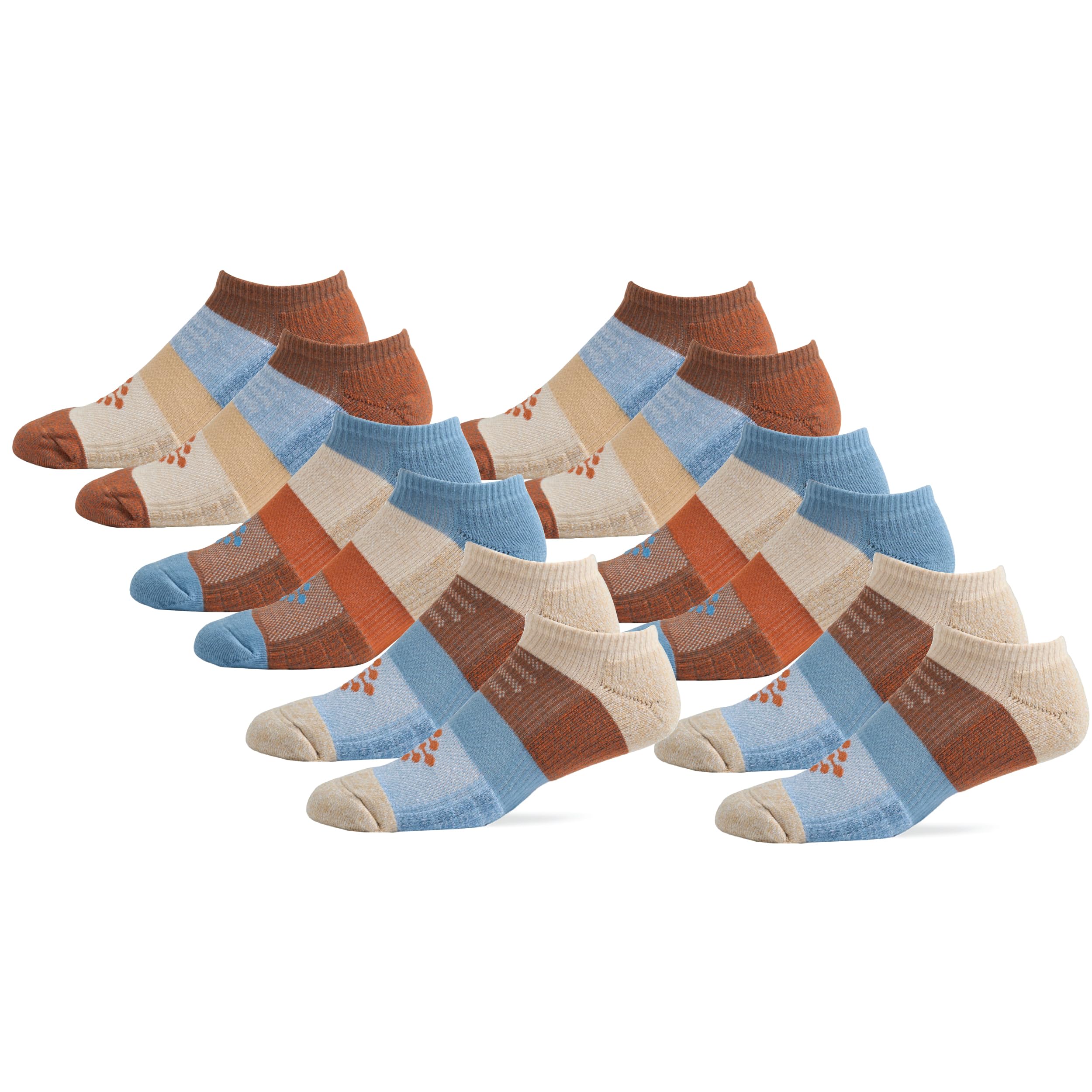 TRUEENERGY®: 6 Pack Men's Socks HIGH IMPACT LOW CUT CUSHION SOCK (Large, 10-14.5)-image-28
