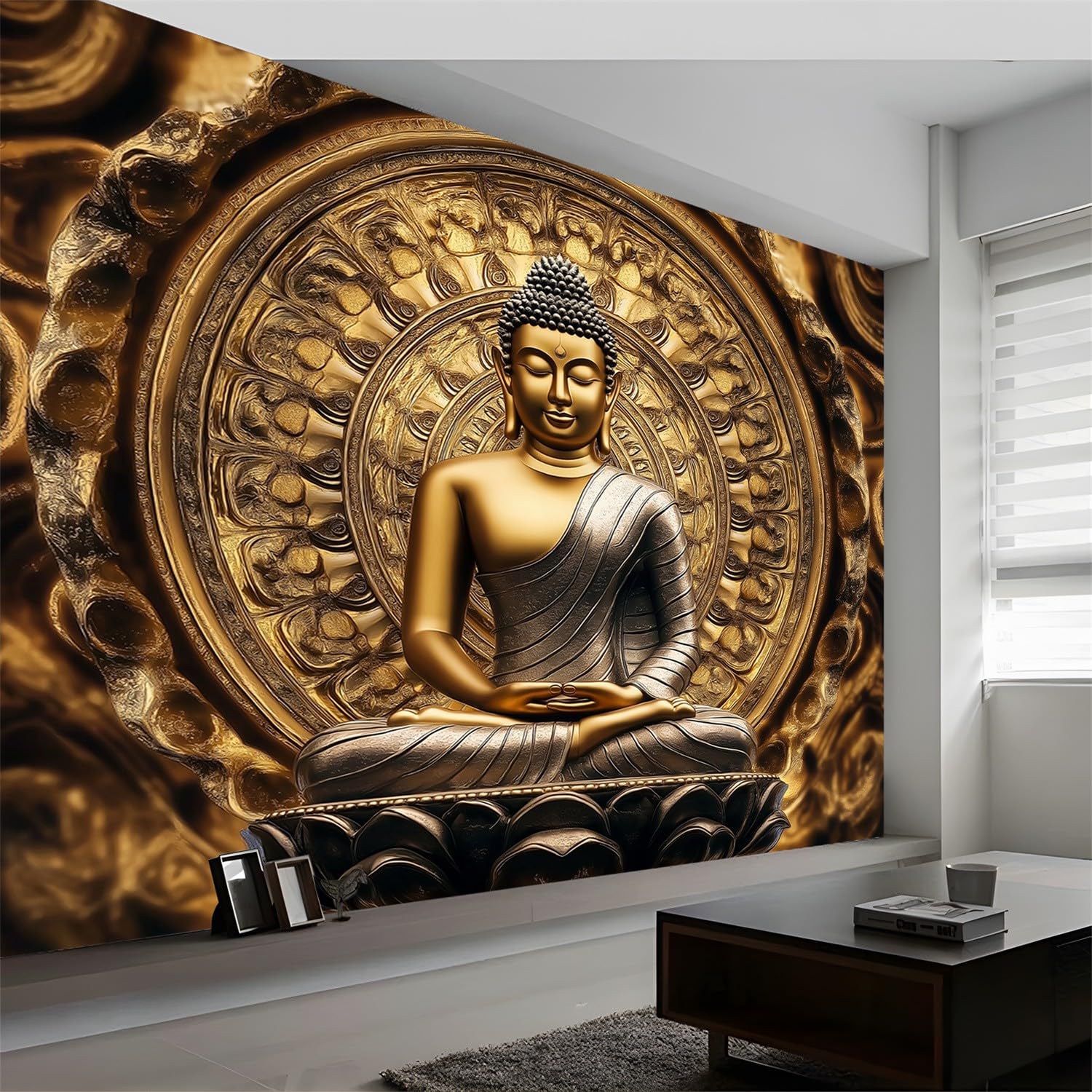 Carta da Parati Arte Della Meditazione Murales Fotografici 300L x 210A cm, Carta da Parati Surrealismo Fotografia Meditazione per Soggiorno Cameretta dei Bambini - Murale Panorama Effetto 3D