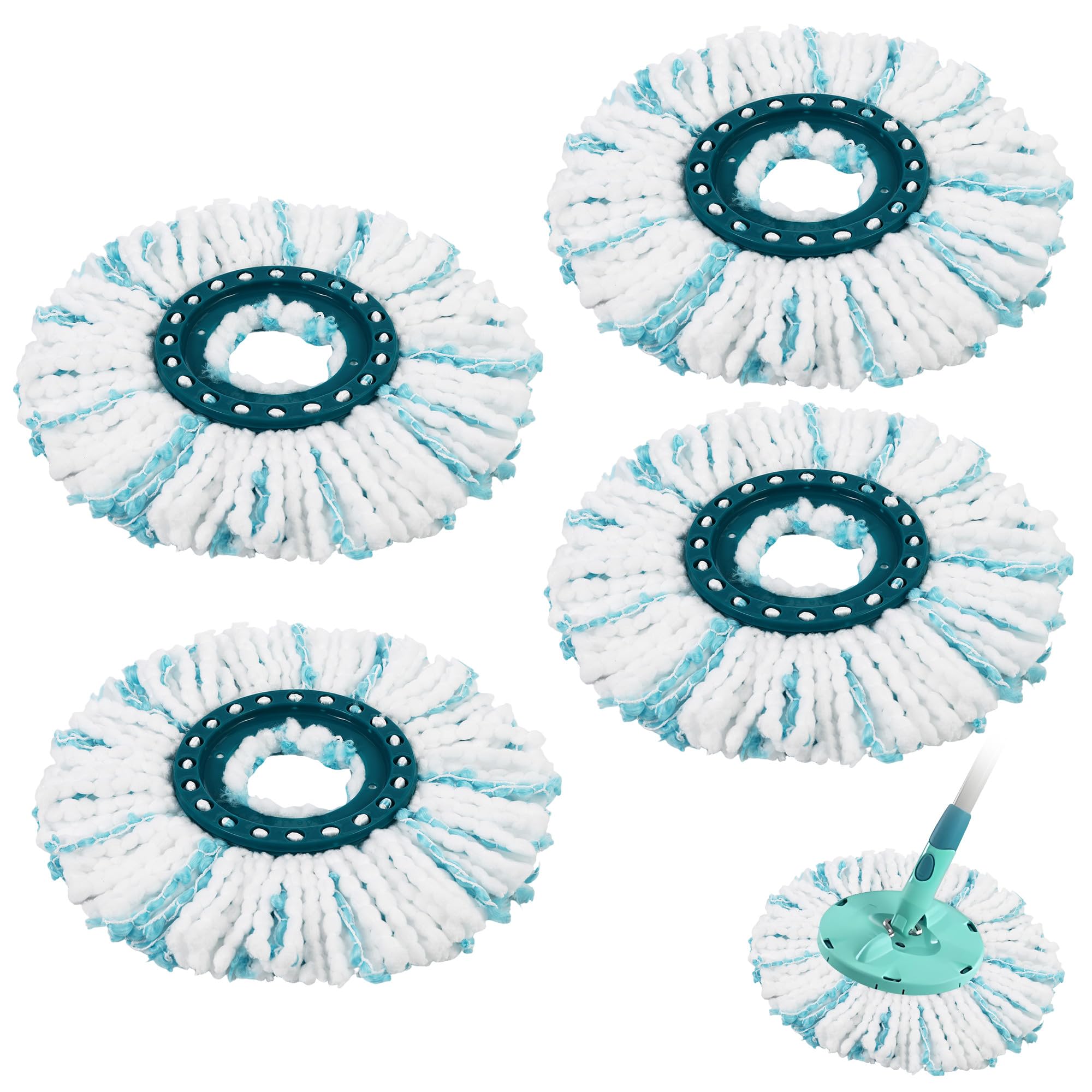 Ricambi Mocio Leifheit Clean Twist M Ergo Micro Duo 52120 52121 – Panni In Microfibra Assorbenti, 2/4/6 Pezzi - 2