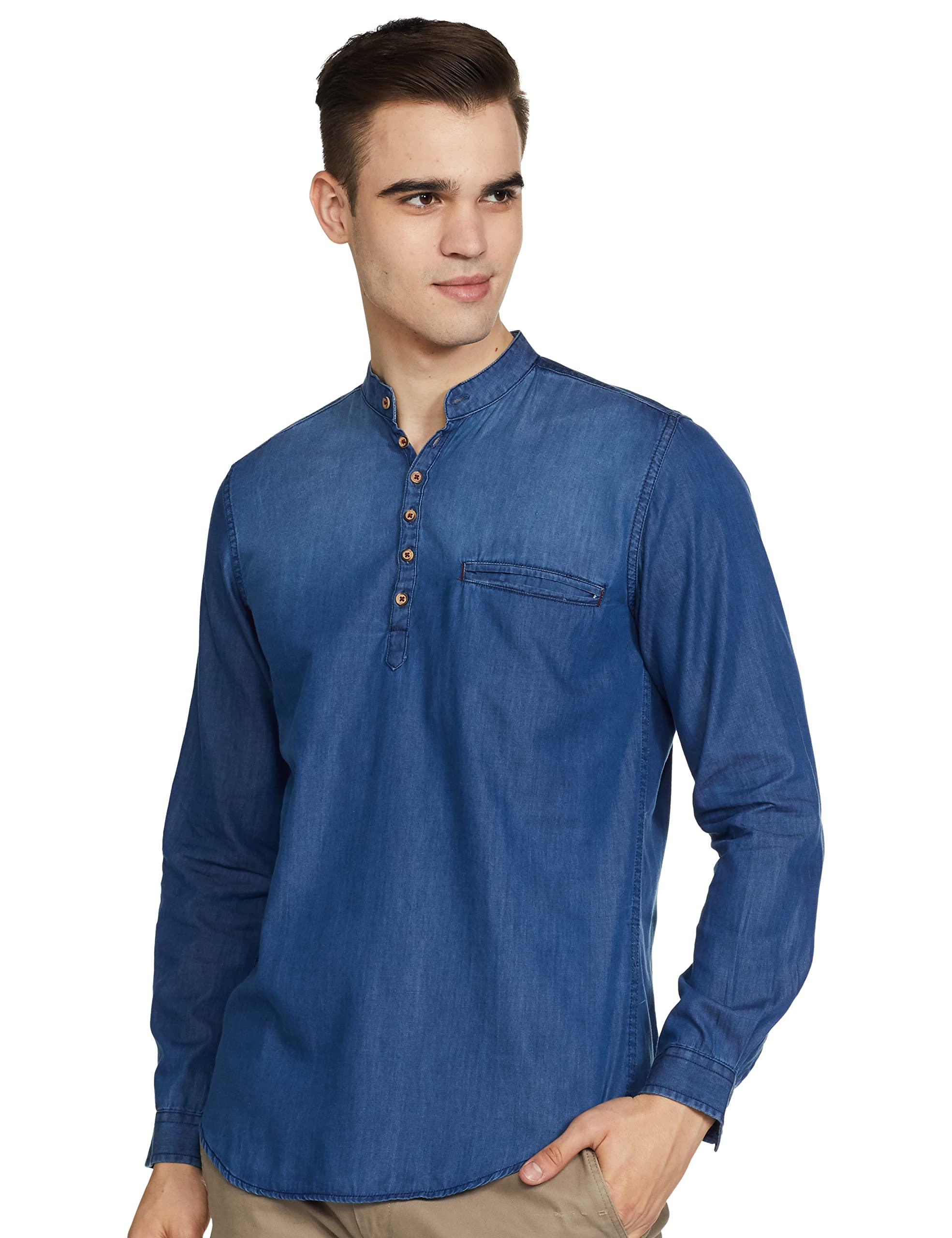 DiverseMen's Cotton Slim Fit Solid Top