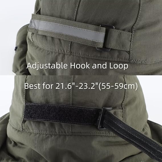 Connectyle Winter Earflap Hat for Men Women Sherpa-Lined Baseball Cap Water-Resistant Reflective Adjustable Sports Hat