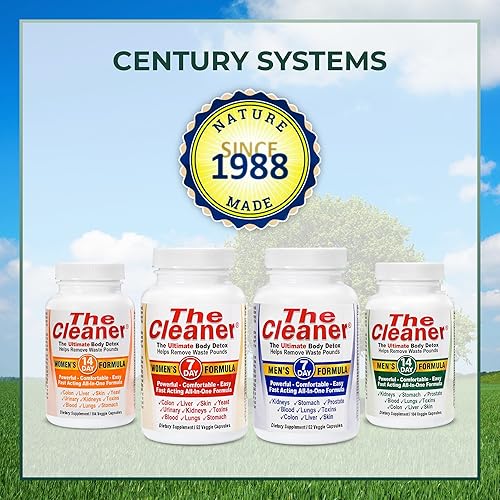 Miniatura 9 de Century Systems The Cleaner Detox, potente fórmula de limpieza interna completa de 14 días para mujeres, apoya la salud digestiva, 104 cápsulas