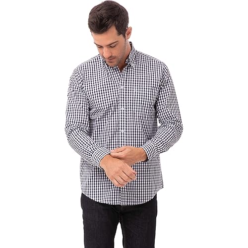 Chef Works Men's Gingham Dress Shirt