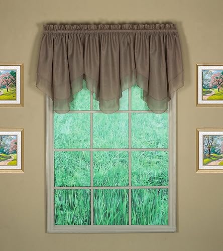 Vista 284 de Today's Curtain - Cortina Emelia de gasa original, panel de 84 pulgadas, negro, 60 pulgadas de ancho x 84 pulgadas de largo