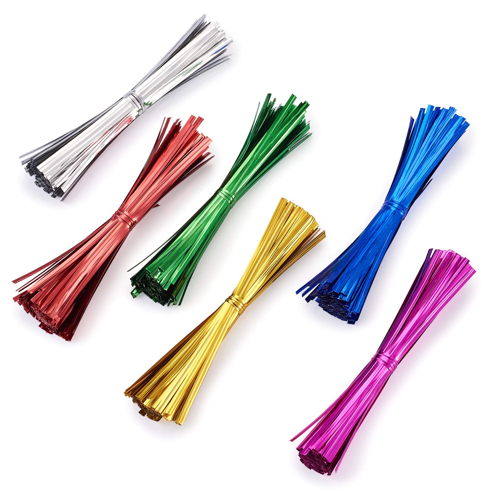 ラッピングタイ モール プレゼント バレンタイン クッキー 小物 梱包 モール Amazon.co.jp: Beadthoven 約2400本 120x4mm 6色 ラッピングタイ