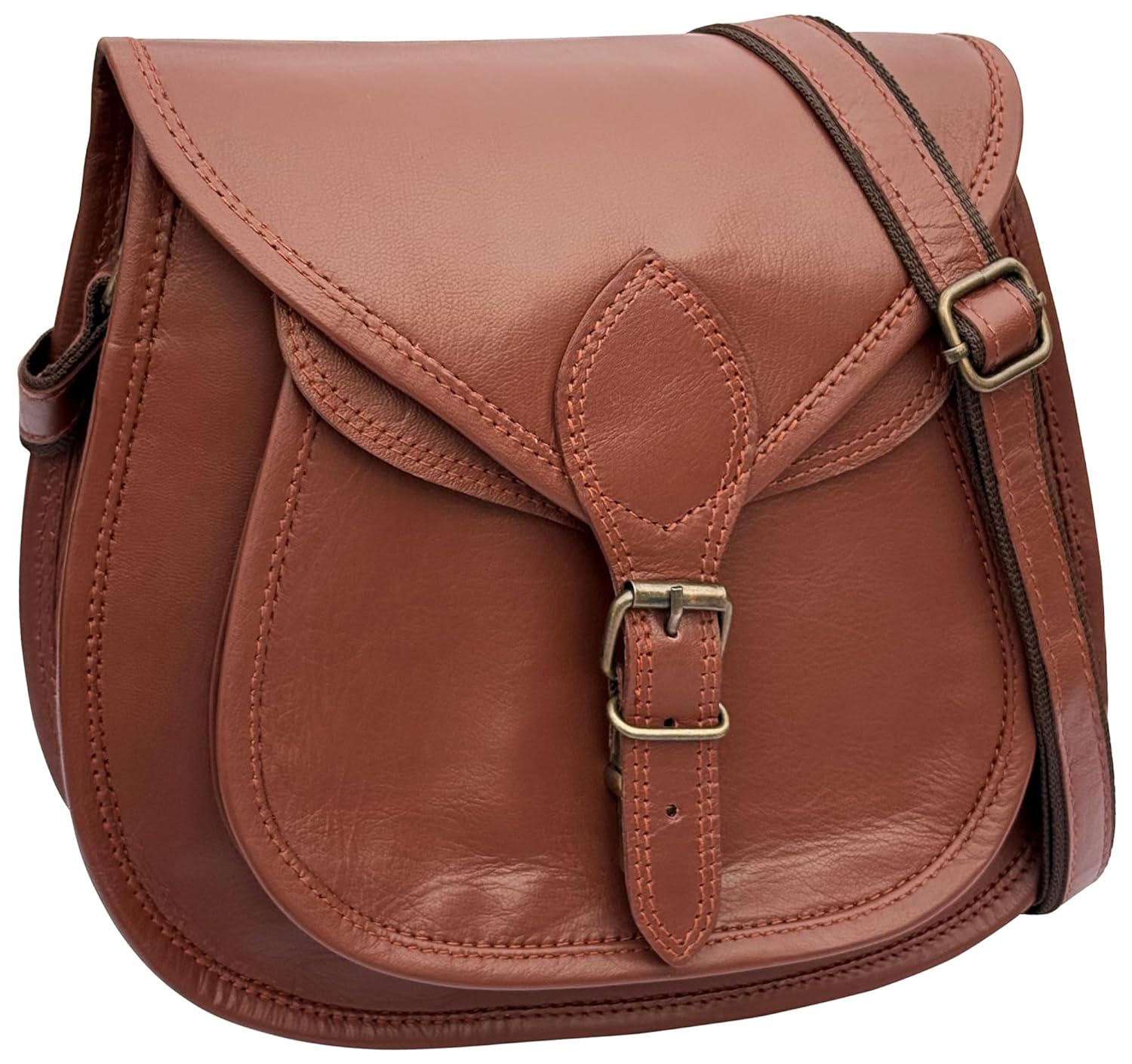 RUSTIC TOWN Leather Crossbody Satchel Bag Vintage Purses Handbags for Women