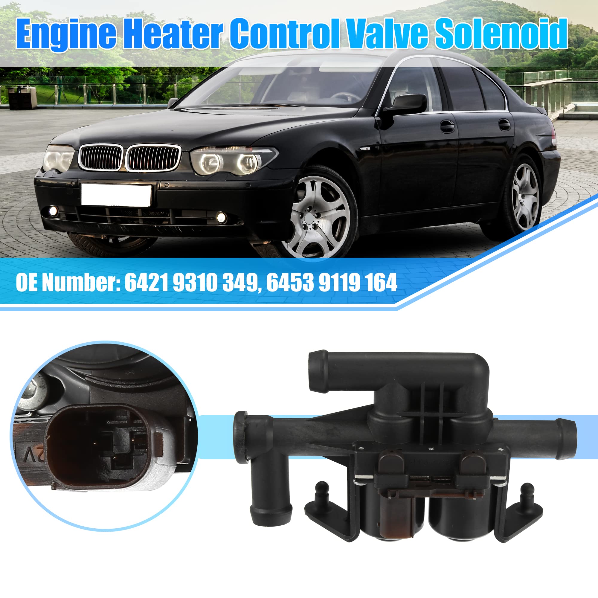 Amazon.com: X AUTOHAUX 64219310349 Engine Heater Control Valve 