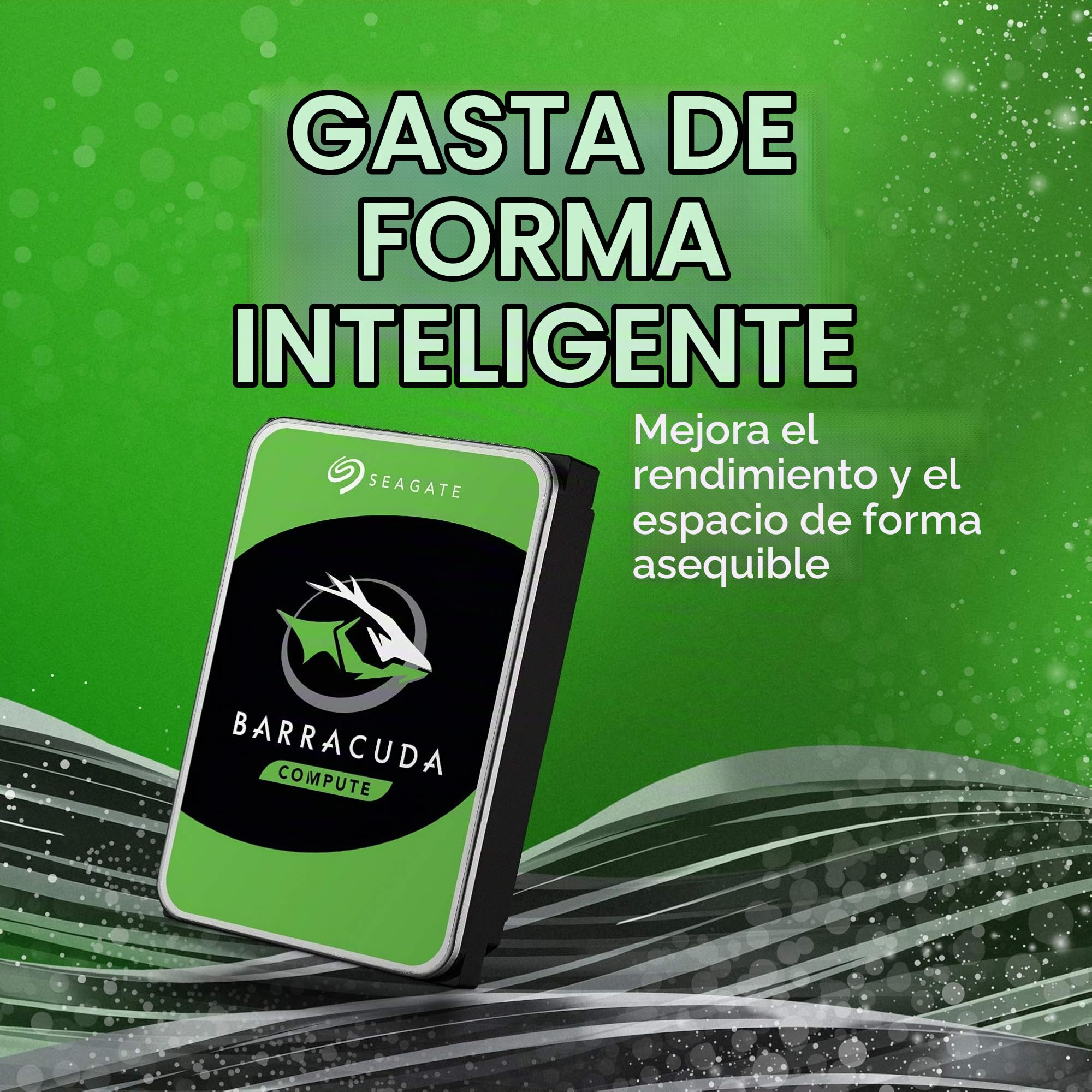 Seagate - Disco Duro Interno (6 GB/s, 256 MB de caché de 3,5" (ST8000DM004) (renovado) - Disco Duro mecánico de 8 TB