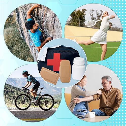 Miniatura 6 de 30 vendajes adhesivos extra grandes de 6 x 3 pulgadas y 5 x 3 pulgadas, vendaje adhesivo grande con almohadillas antiadherentes, vendajes grandes de