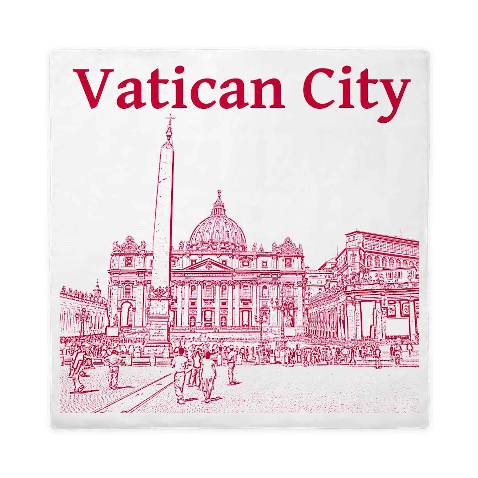 CafePress Vaticancity12X12Saintpeterssquare1R Queen Duvet Cover, Printed Comforter Cover, Unique Bedding