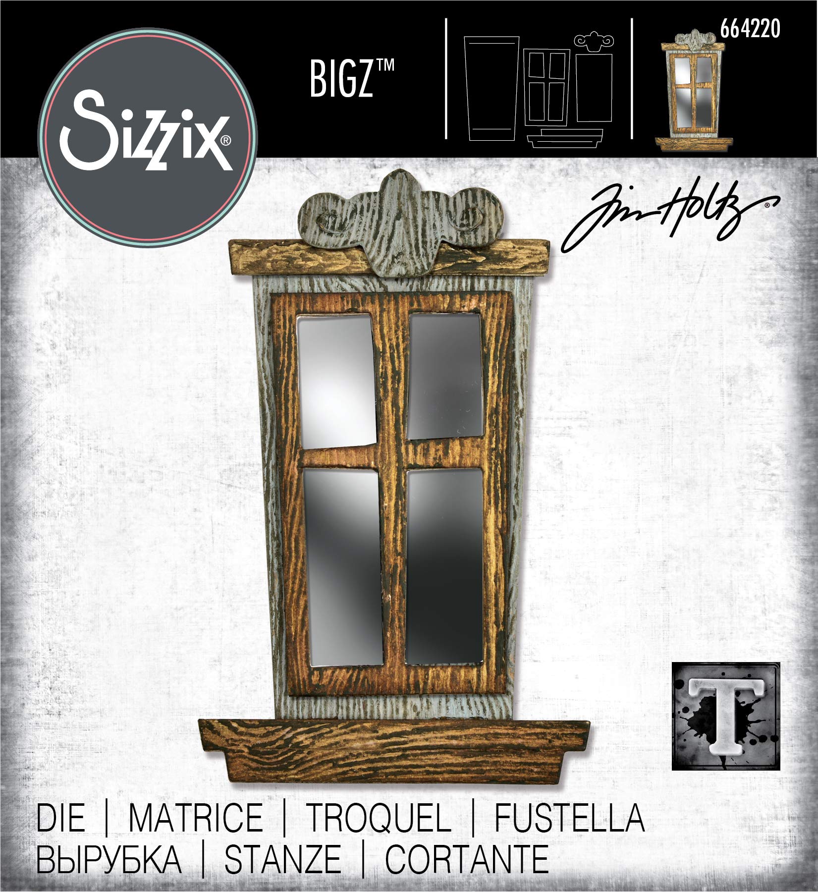Amazon.com: Sizzix Window Frame by Tim Holtz Dies, us:one size