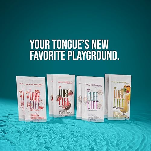 Miniatura 14 de Lube Life - Lubricante personal a base de agua, sabor algodón de azúcar, para hombres, mujeres y parejas, sin azúcar añadido, 8 onzas líquidas