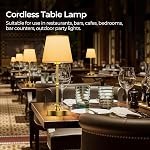 Rechargeable Table Lamp Cordless,5200mAH Battery Operated LED Lamp,3000K Stepless Dimming,Portable Touch Control Wireless Lamp for Dining Room Living Room Bedroom Restaurant Gold 1 Pack