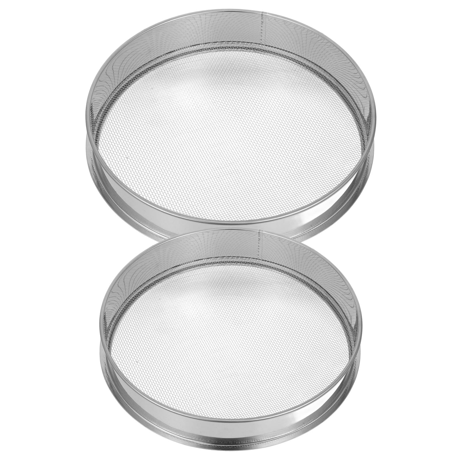 Toddmomy 2er-Set Gartensandsiebe: Robustes Edelstahl-Bodensieb mit 10 Maschen – 5 mm Maschenweite – Kompostsieb für Gartenbau und Pflanzarbeiten
