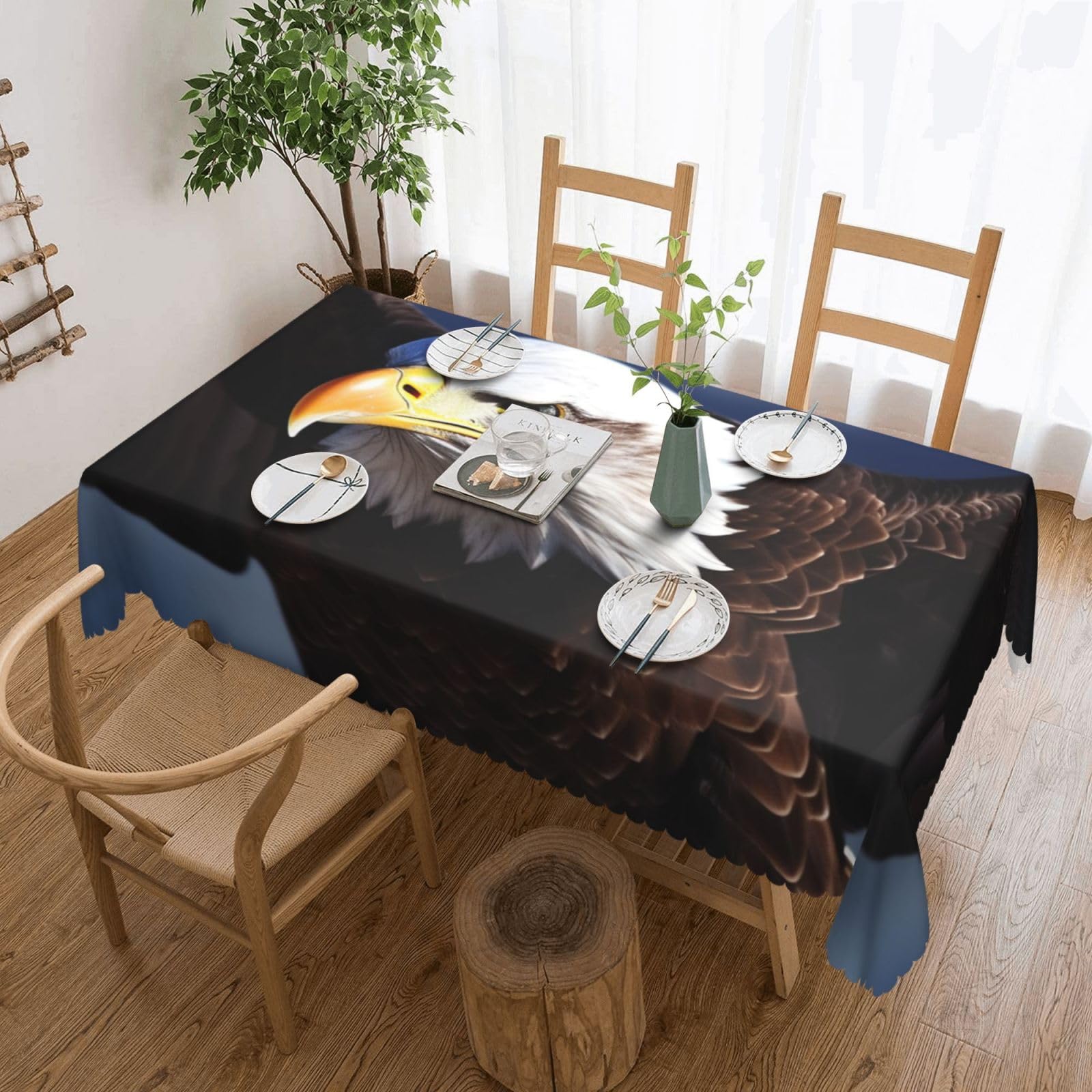 Nappe aigle rectangulaire imperméable et lavable pour une protection de table efficace