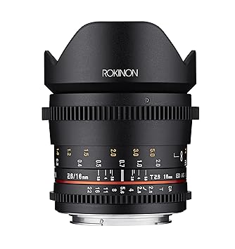 Rokinon 16mm T2.6 Full Frame Cine Wide Angle Lens for Canon EF, Black (FFDS16M-C)