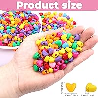 Vista 132 de Coloridas cuentas de plástico para pulseras para hacer joyas, pulseras de amistad, 0.236 x 0.354 in, multicolor para cuentas, trenzar el cabello