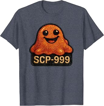SCP 999 Cute Smiling Orange Creature Patch Style T-Shirt