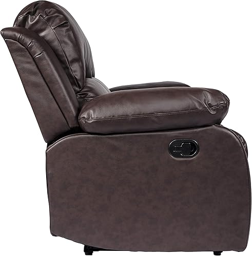 Miniatura 41 de Lexicon Humphreys - Sofá reclinable doble de piel sintética suave, lengüeta de extracción manual, soporte de pared, espuma de alta densidad, marco
