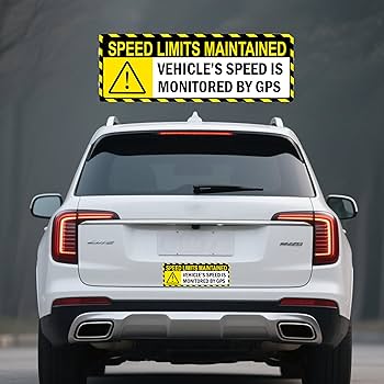 This Vehicle's Speed Is Monitored By GPS Yellow 5 X 8 Decal Buy 2 Get 3 P186a