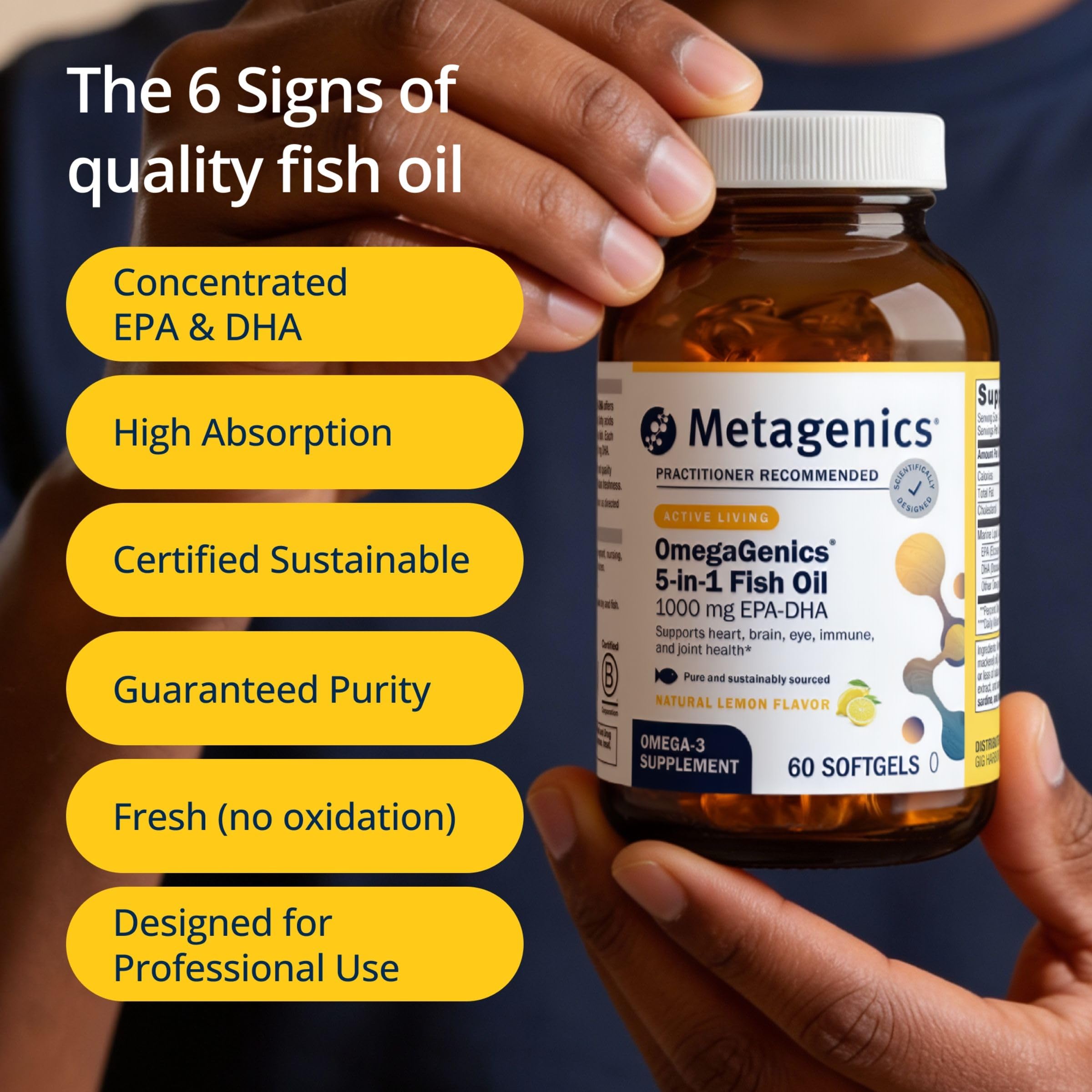 Metagenics OmegaGenics Omega-3 Fish Oil 1000mg EPA DHA, 120 Softgels — Amazon image 4