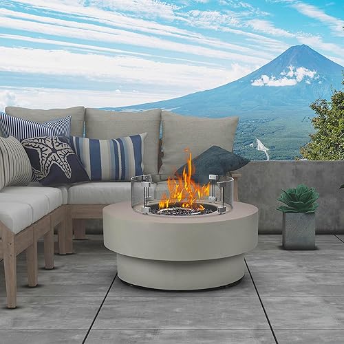 Miniatura 25 de Fogata de propano para exteriores de 32.5 pulgadas con cubierta de tanque de 20 libras, fogatas de propano de 50,000 BTU para patio exterior