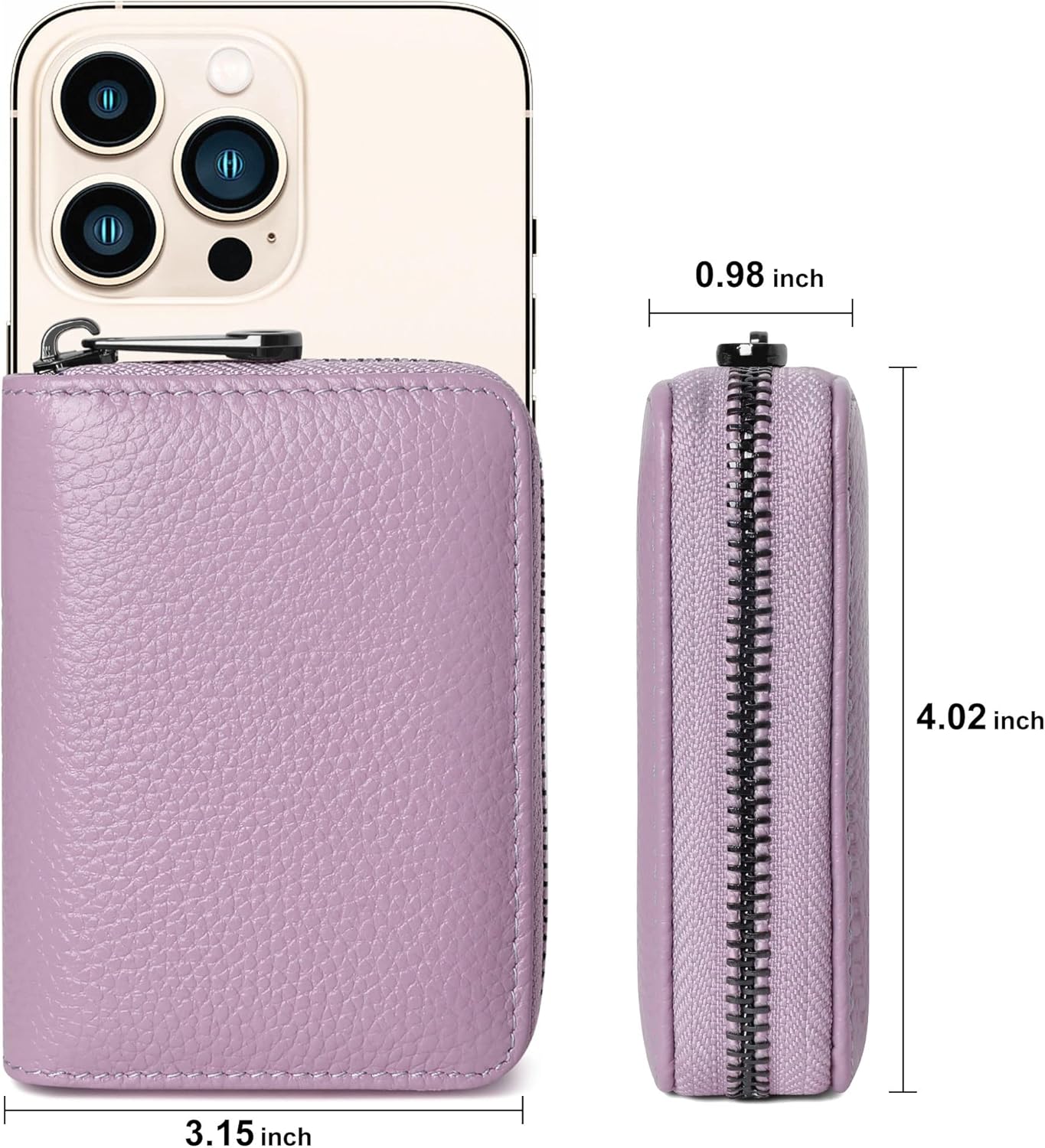 Badiya Genuine Leather Credit Card Holder for Women RFID Blocking Accordion Small Card Case Wallet - Image 4