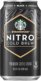 Nitro Cold Brew Coffee, Black Unsweetened, 9.6oz Can