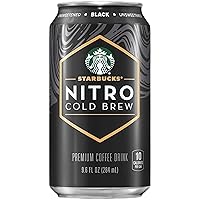 Vista 1 de Starbucks Nitro Cold Brew Café, negro sin azúcar, lata de 9.6 onzas