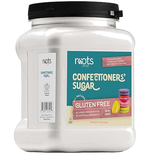 Miniatura 8 de Roots Circle Azúcar de confitería Azúcar en polvo sin OMG y sin gluten Vegano y Kosher para Pascua Ideal para glaseados, dulce de azúcar