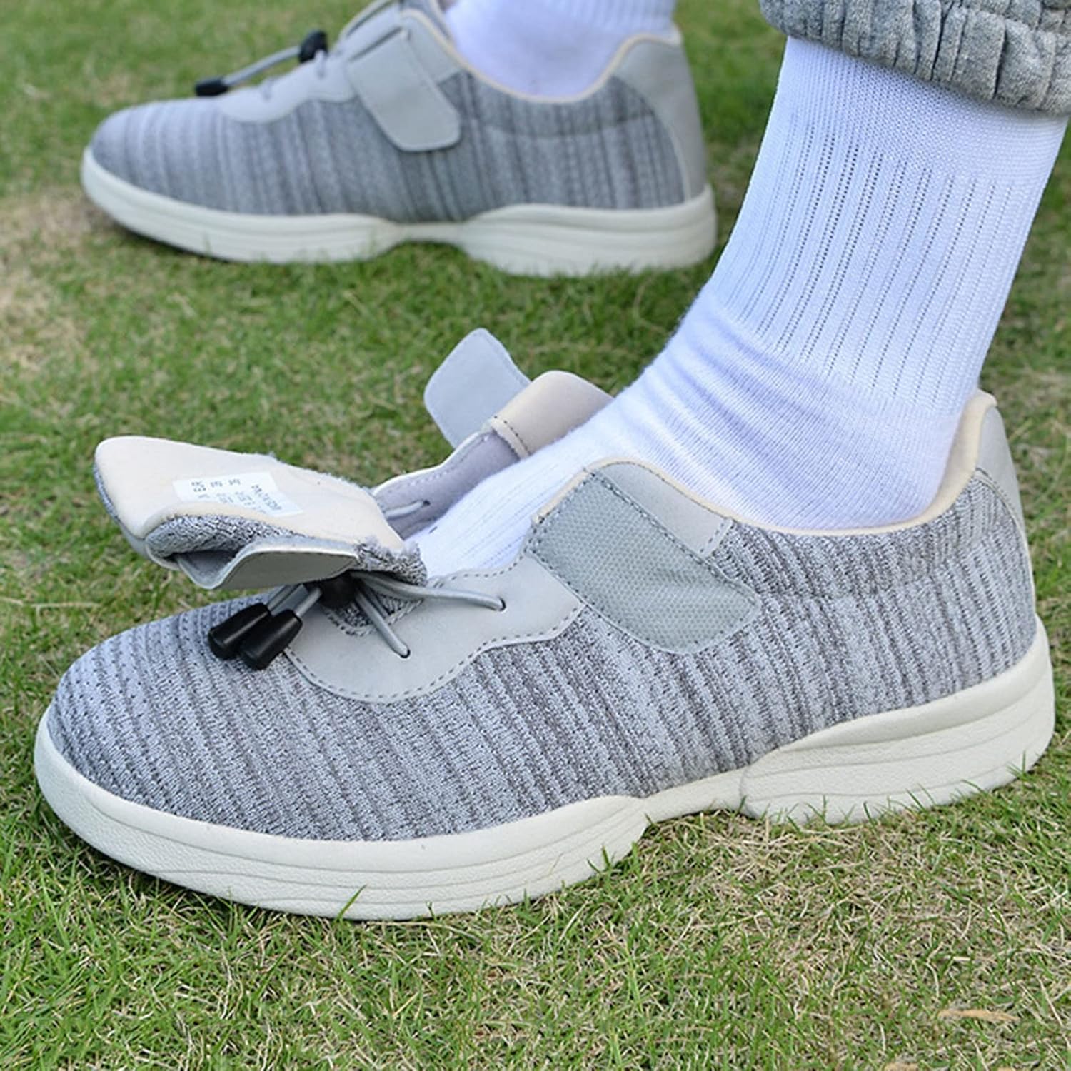 腫れた足の浮腫のためのスニーカー、屋内 アウトドア 軽量 女性のための糖尿病の靴, 通気性 滑り止め 男性用糖尿病スリッパ, 浮腫・
