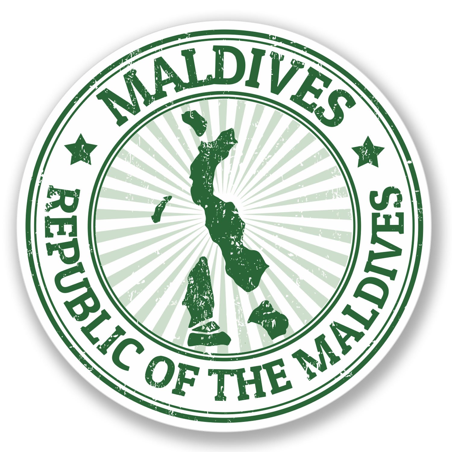 2 x Maldives Travel Luggage Sticker Car Bike Bike Laptop Decal Gift Cool #4137 (10cm x 10cm)