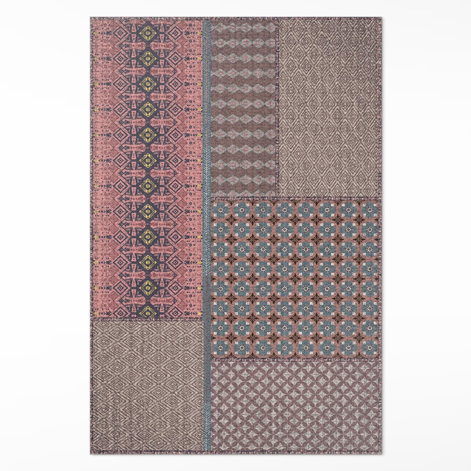 Tapis en vinyle 80x120 cm PVC intérieur entretien facile pour sol cuisine et salon