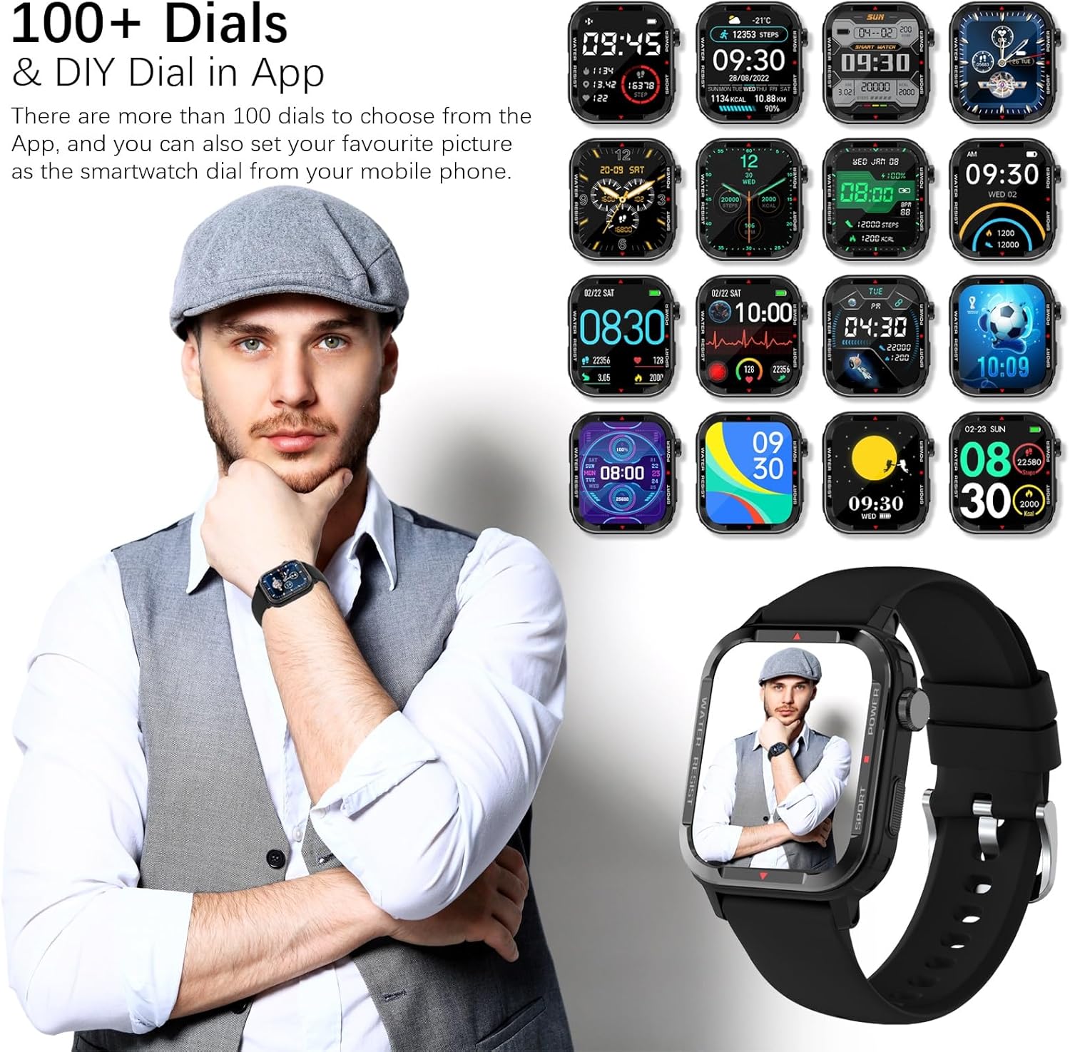 Smartwatch with customizable watch faces