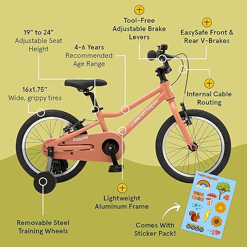 Miniatura 2 de Retrospec Koda Plus Kids Bike for Boys & Girls Ages 4-6 Years - 16" Children's Bicycle, Adjustable Seat & Handlebars