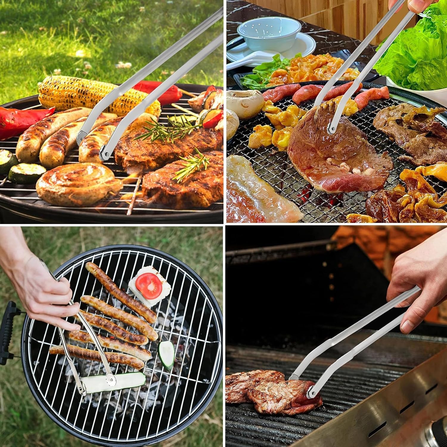 Pinces à Barbecue pour grillades - Pince à spatule en Acier Inoxydable