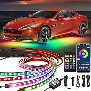 Underglow Kit, RGB-IC Under Car Lights With Dream Color Dancing Chasing, 213 Scene Modes,