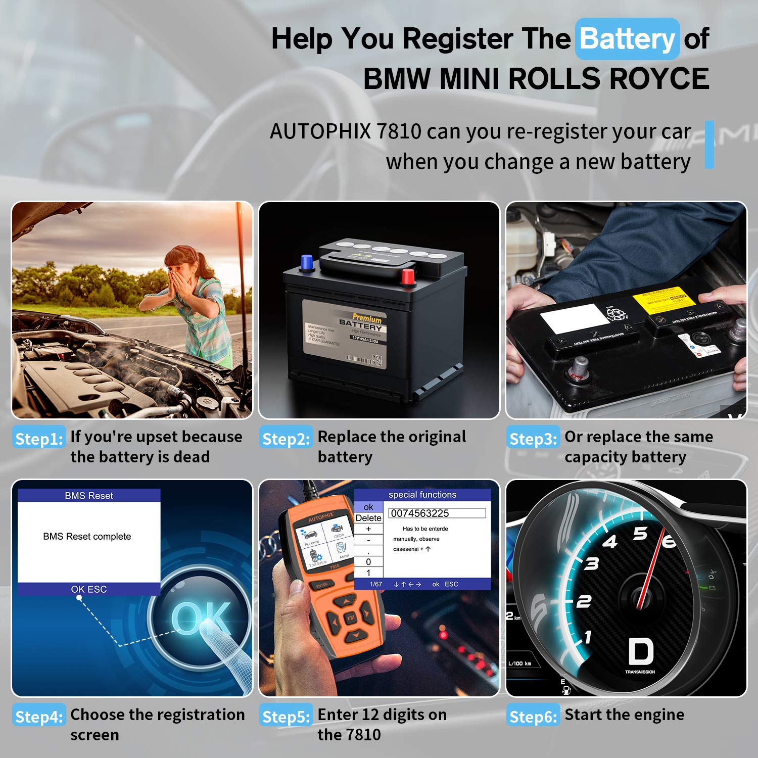 AUTOPHIX 7810 BMW FullSystems OBD2 Scanner Code Reader Diagnostic Scan