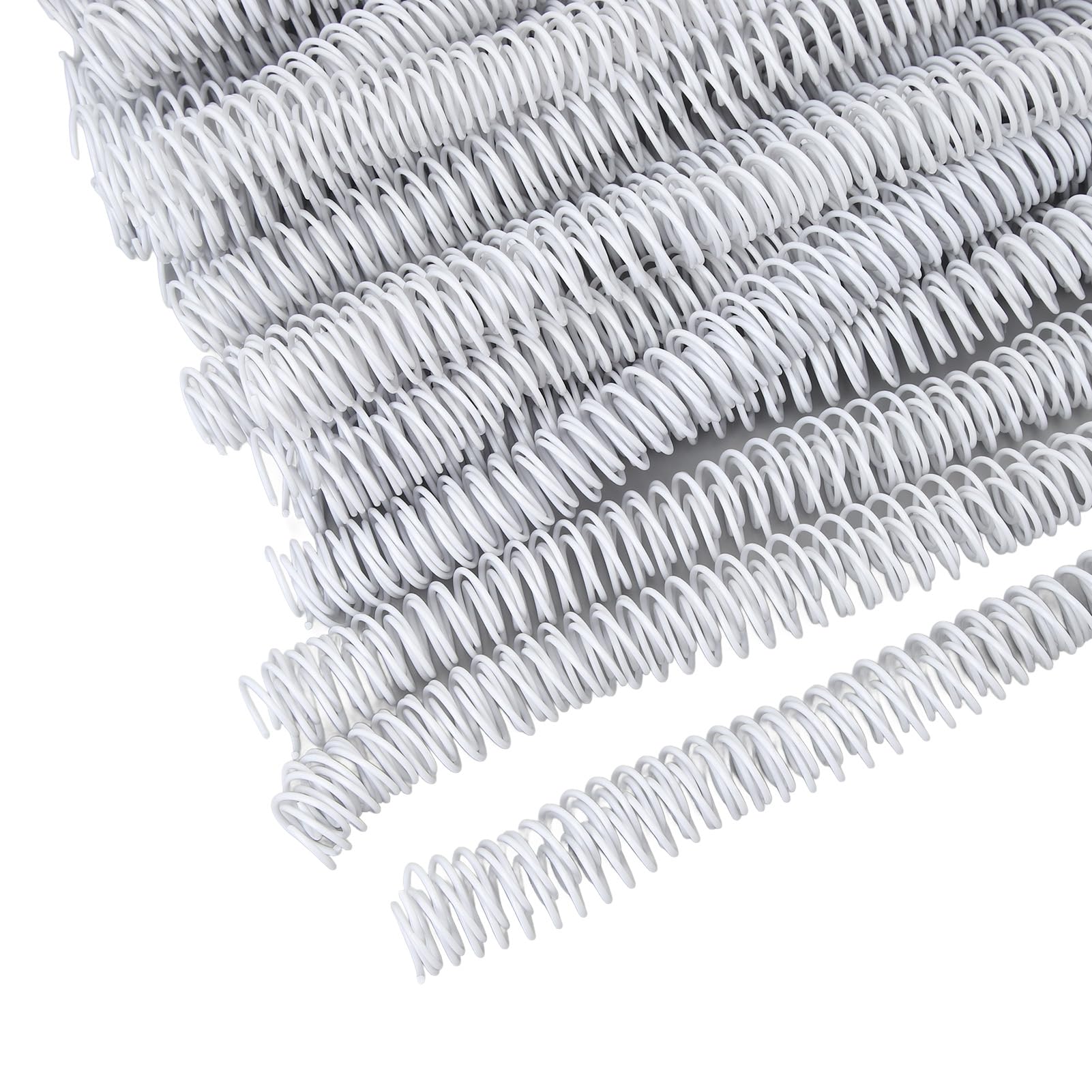 Bobine di rilegatura a spirale da 16 mm, dorso di pettini di rilegatura in plastica da 100 pezzi, bobine di rilegatura con passo 4:1 per carta A4, dorso di rilegatura a spirale in (Bianca)