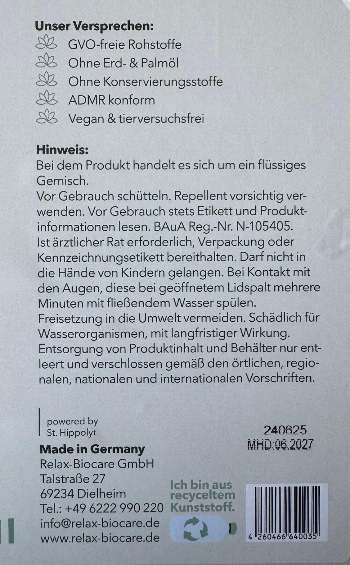 Relax BioCare 5 Liter Kanister - Mückenmilch Pferd