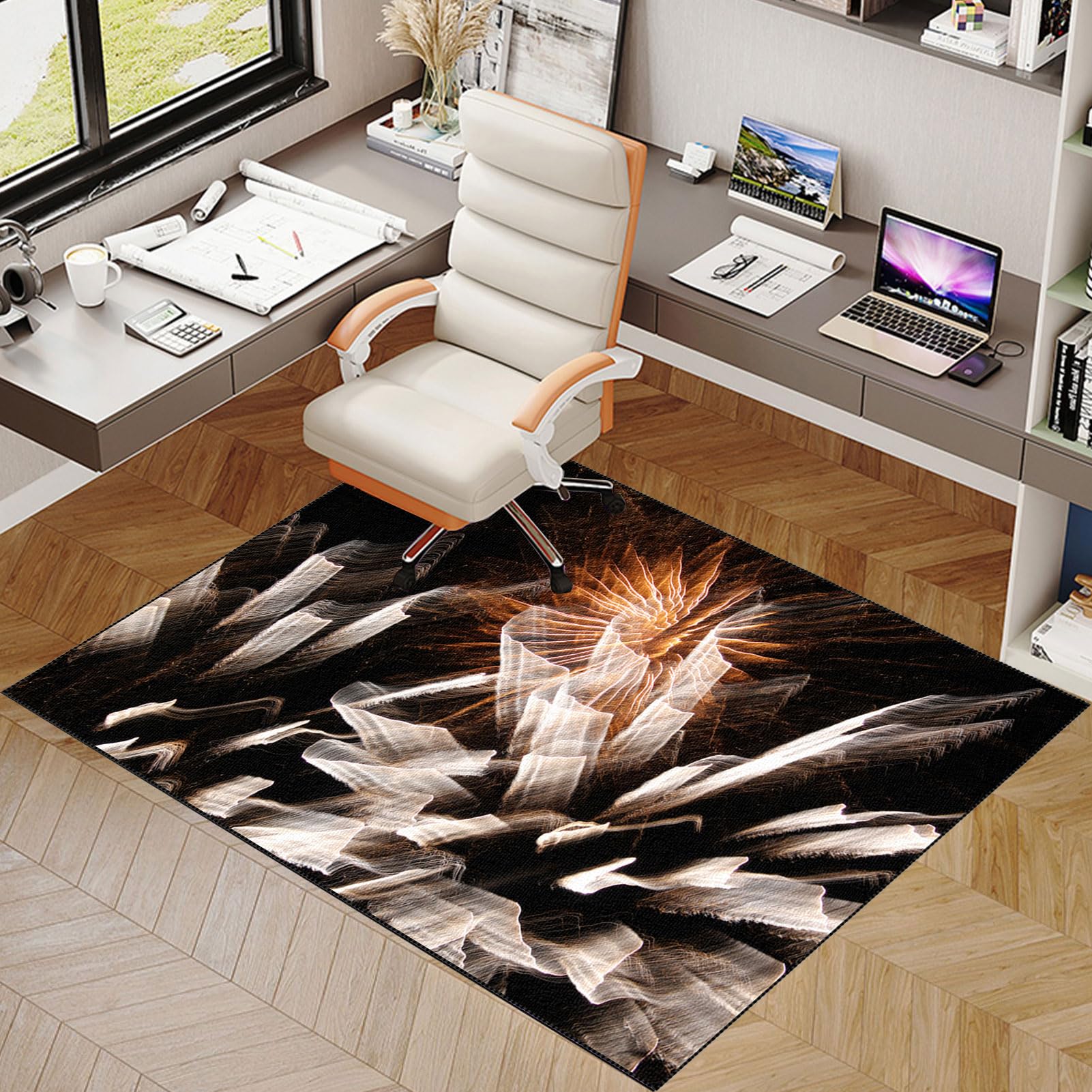 Alfombrilla Silla Suelo Madera - 152x122cm Transparente Protectora
