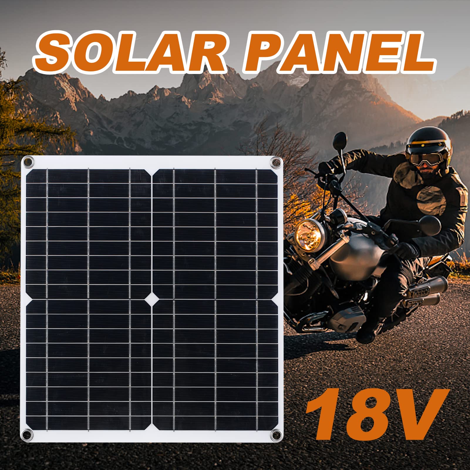 Caricabatterie e mantenitore di Batteria Portatile da Pannello Solare da 20 W, Caricabatterie di Mantenimento Impermeabile con regolatore di Carica Intelligente per Barca da