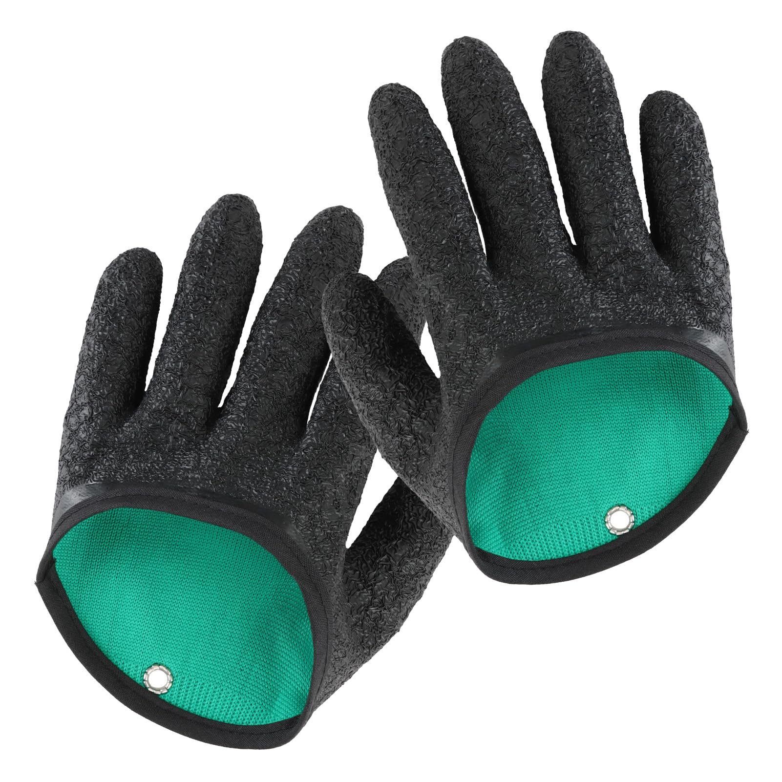 Guantes de pesca antideslizantes, 1 par, guantes de aterrizaje, engrosados, de alta elasticidad, resistentes al agua, a prueba de pinchazos, antideslizantes, resistentes al desgaste, para lucio