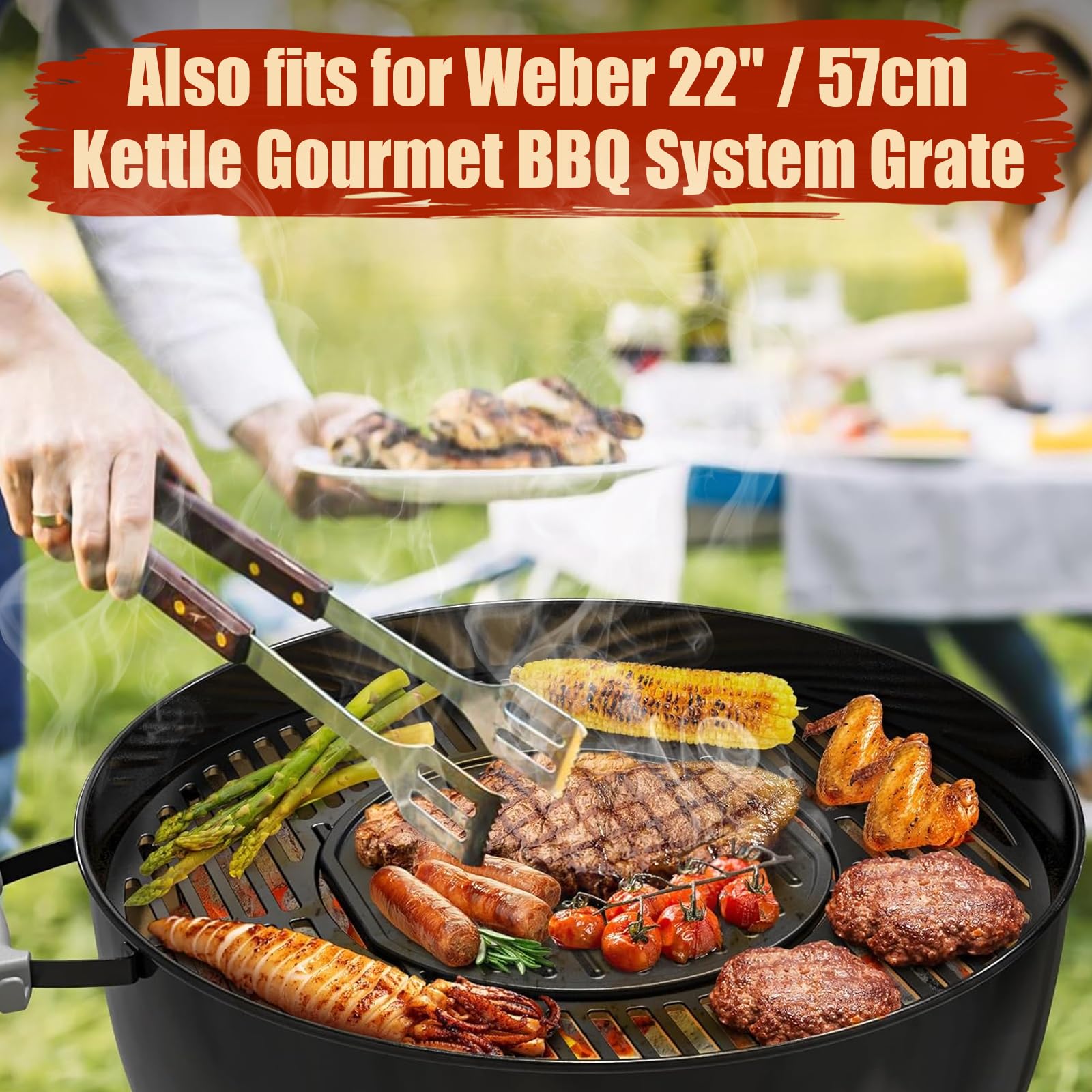 Denmay Plancha de hierro fundido para Weber Gourmet BBQ System, piezas de repuesto para Weber GS4 Spirit II 200/300, accesorios para plancha Genesis II E-310, LX S-440
