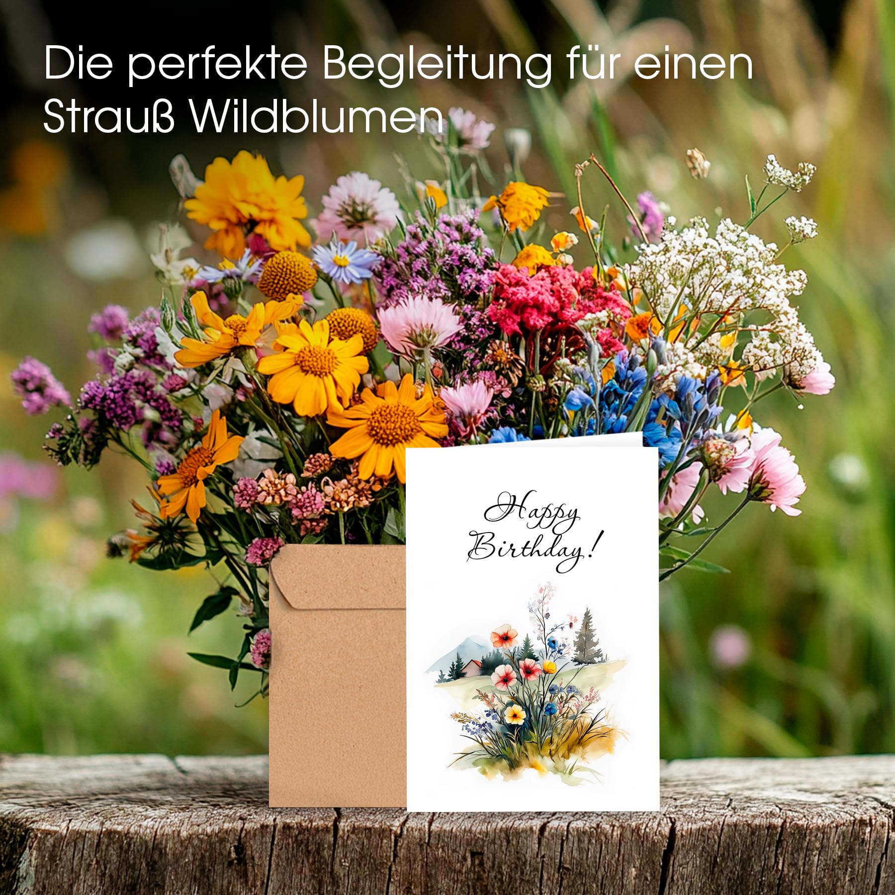 12 Geburtstagskarten Mit Umschlägen – Verschiedene Bunte Designs, Ca. 20 X 14 Cm, Mit Geprägtem Text