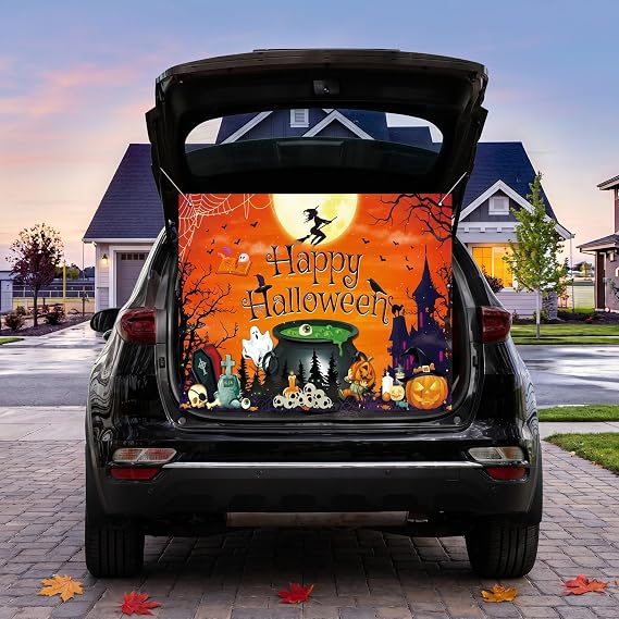 Halloween Trunk or Treat Car Decor Kit,Garage Door Decor for Party