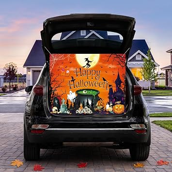Halloween Trunk or Treat Car Decor Kit,Garage Door Decor for Party