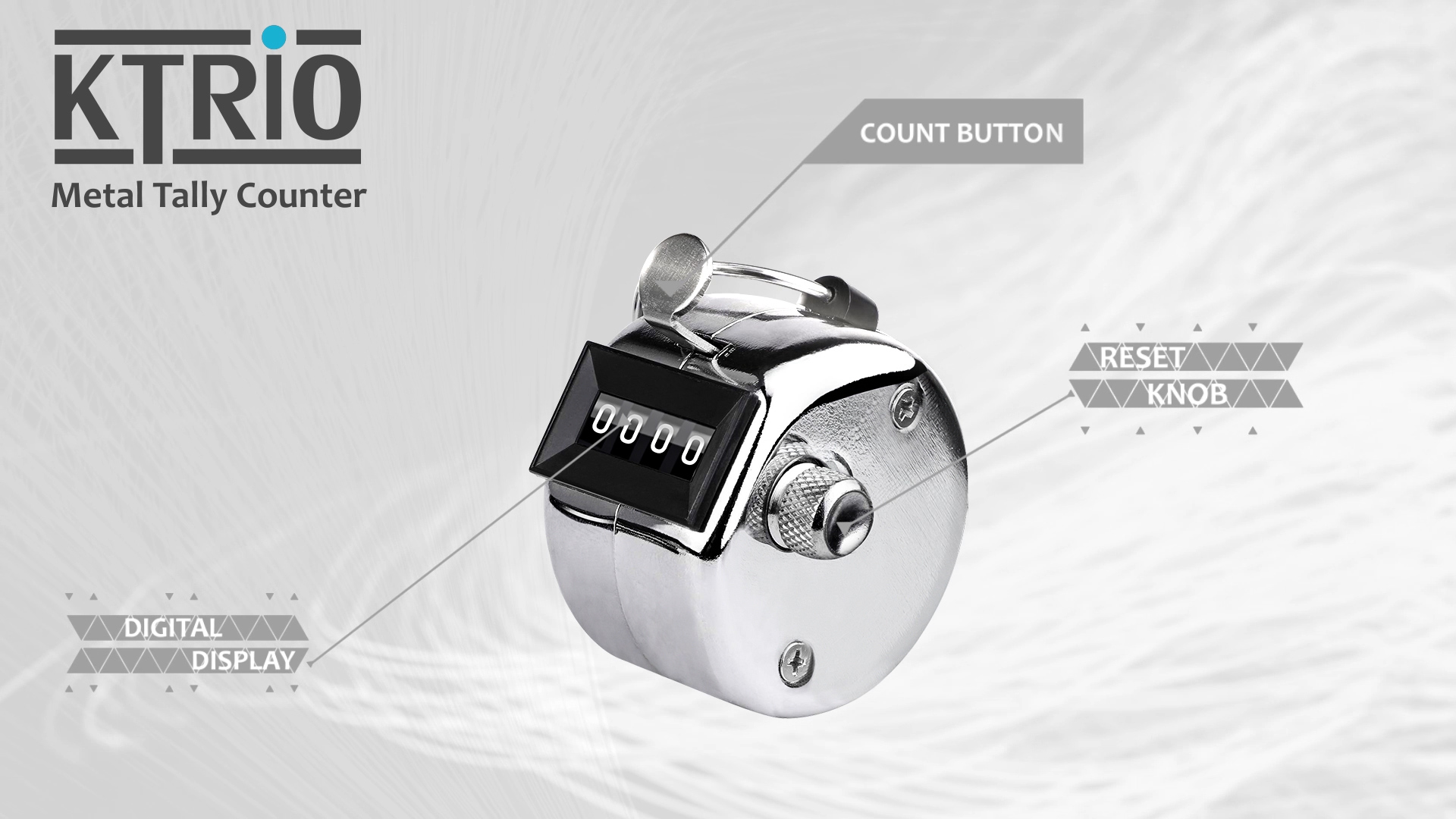 Tally Counter, Desktop Tally Counter Clickers Metaal 4-cijferig Nummer Handheld Hand Tally Counter Click Counter Tally Clicker Counter voor Sportspellen Golf