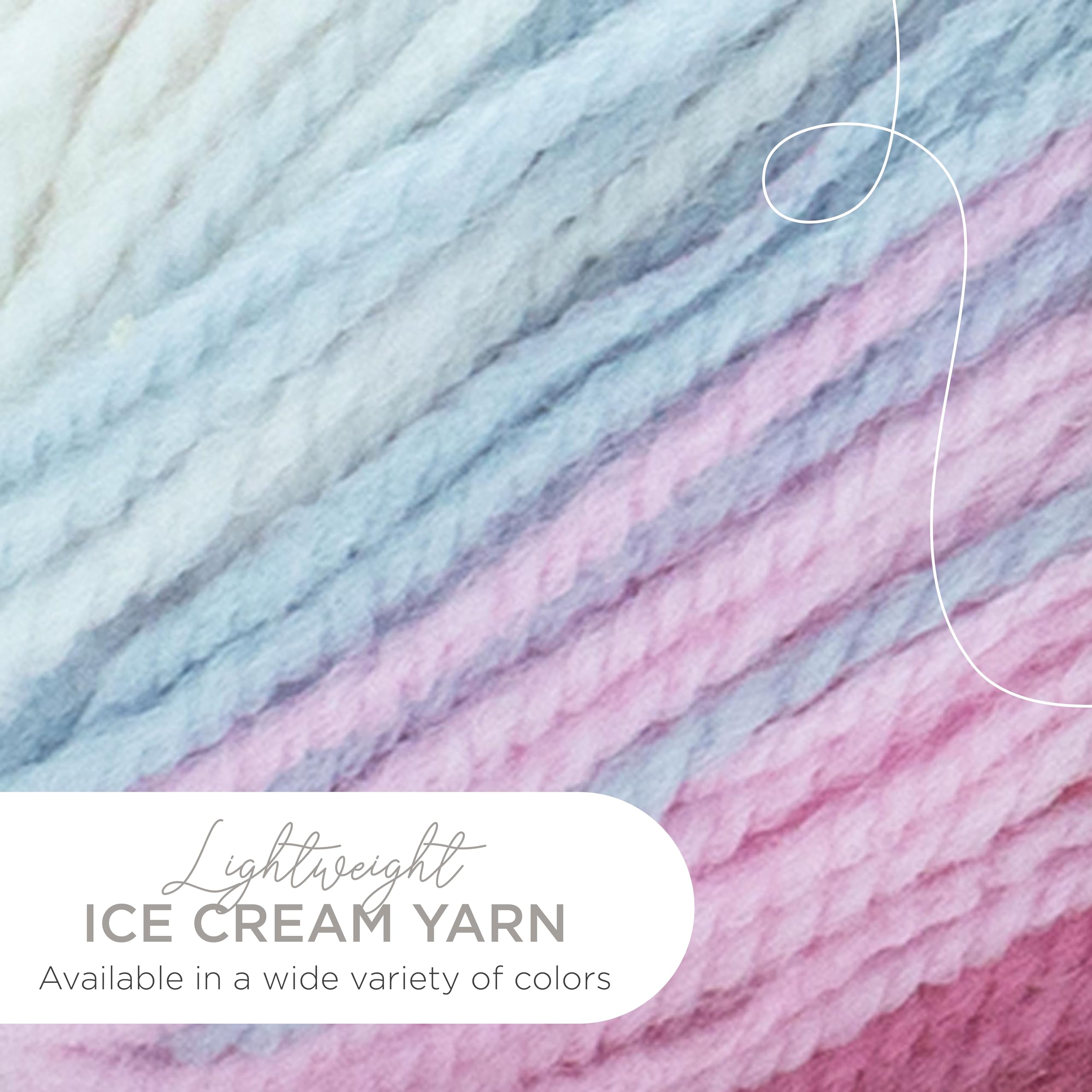 Amazon.com: Lion Brand Yarn 923-227 Ice Cream Yarn, Ube