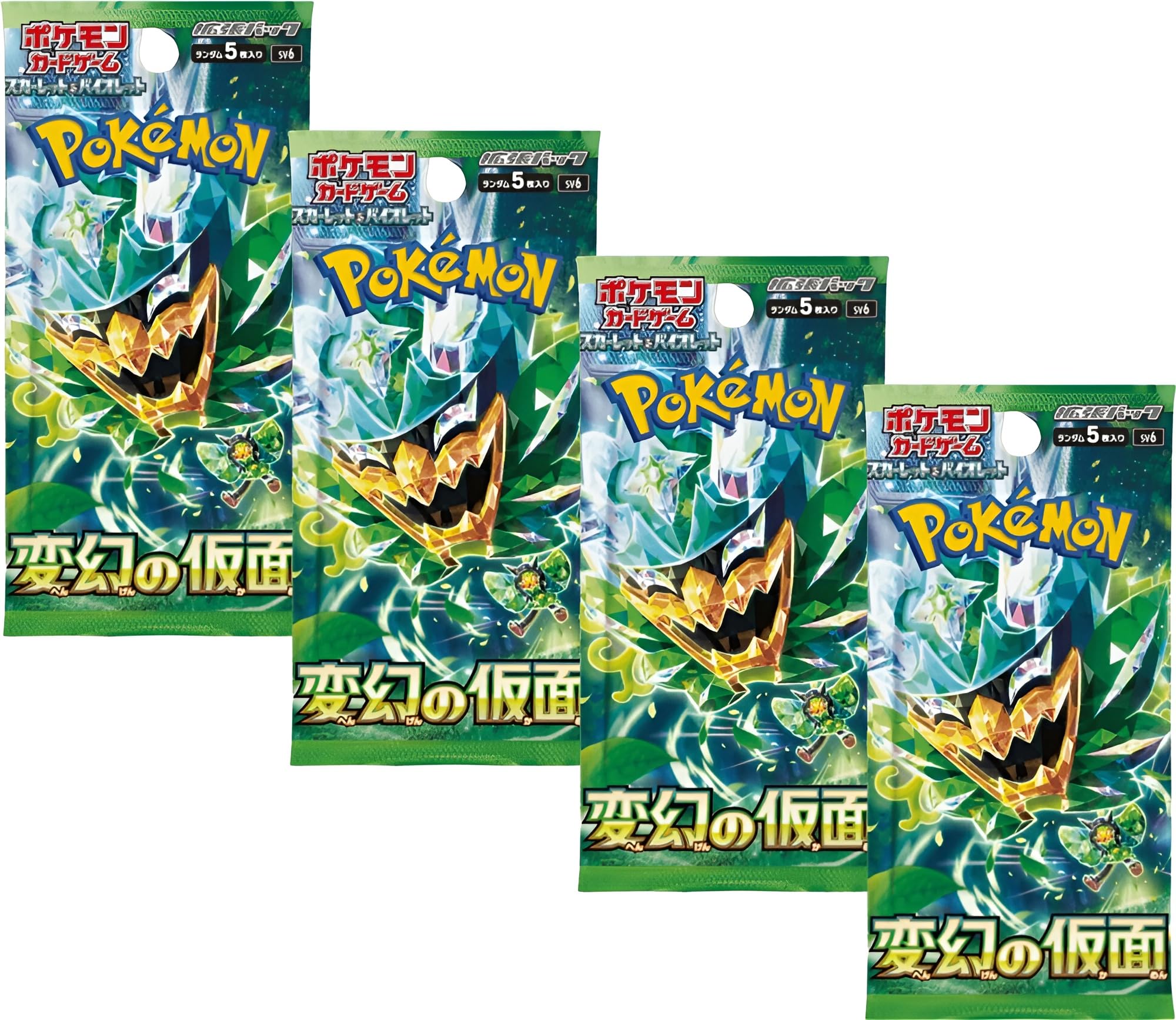 Twilight Masquerade Mask of Change Japanese Booster Packs (4 Pack) | SV5K  Japanese Edition of Twilight Masquerade | Authentic Japanese Pokémon Cards  | Scarlet & Violet Series